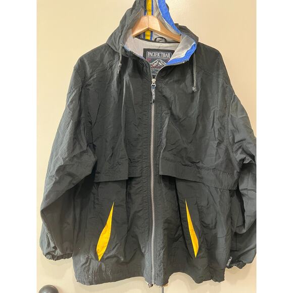 Vintage Pacific Trail Black Vented Bomber Jacket size L - Picture 1 of 6